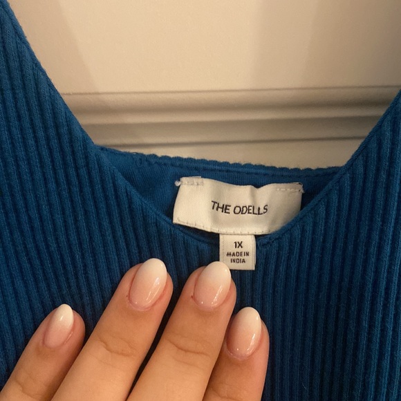 The Odells Brie Bodysuit in Sea Blue 1X - Picture 6 of 8